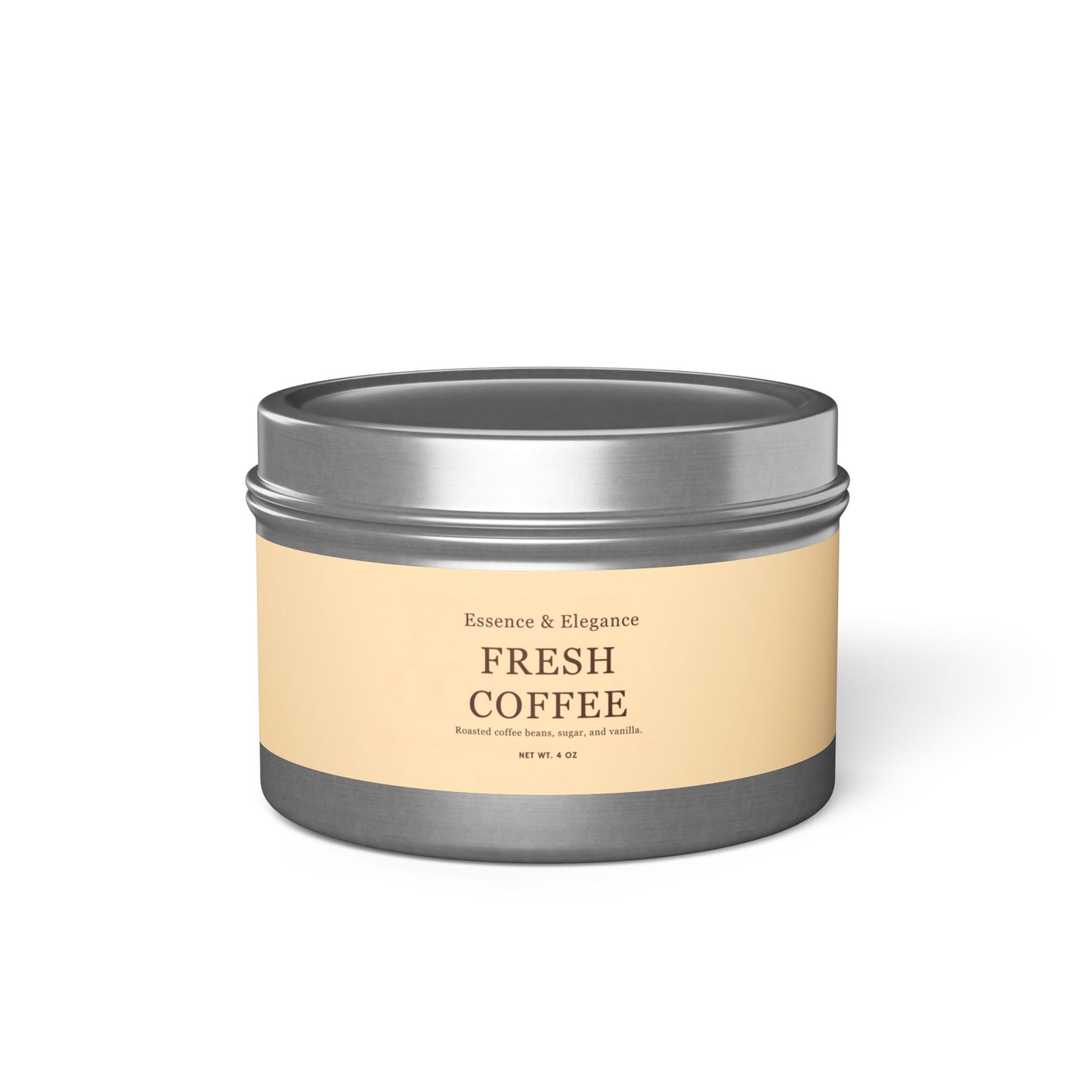 Fresh Coffee Scented 4 oz. Tin Candle - Essence & Elegance