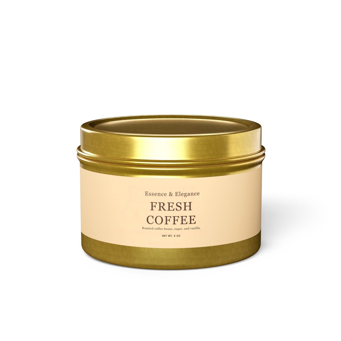 Fresh Coffee Scented 4 oz. Tin Candle - Essence & Elegance