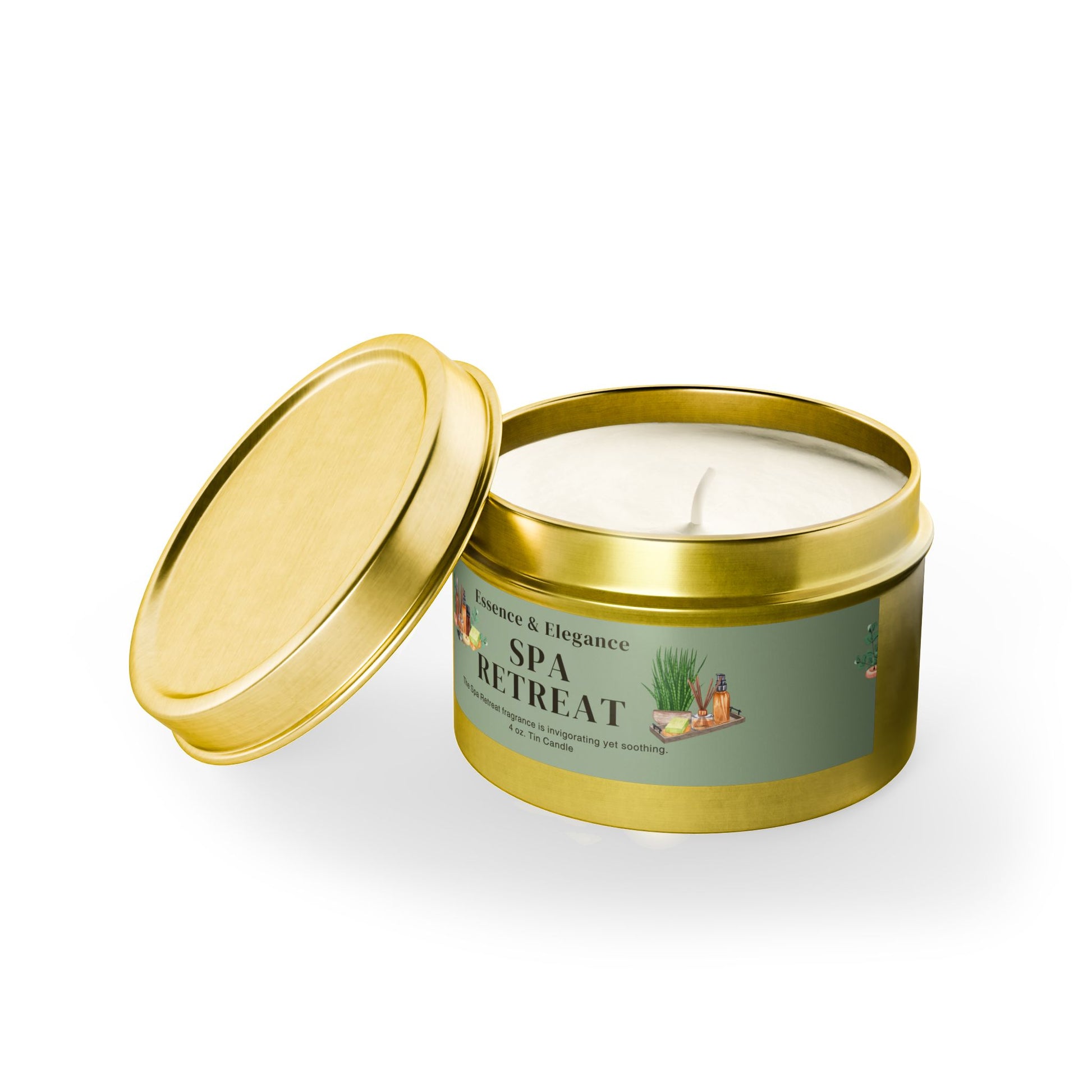 Spa Retreat Scented 4 oz. Tin Candle - Essence & Elegance