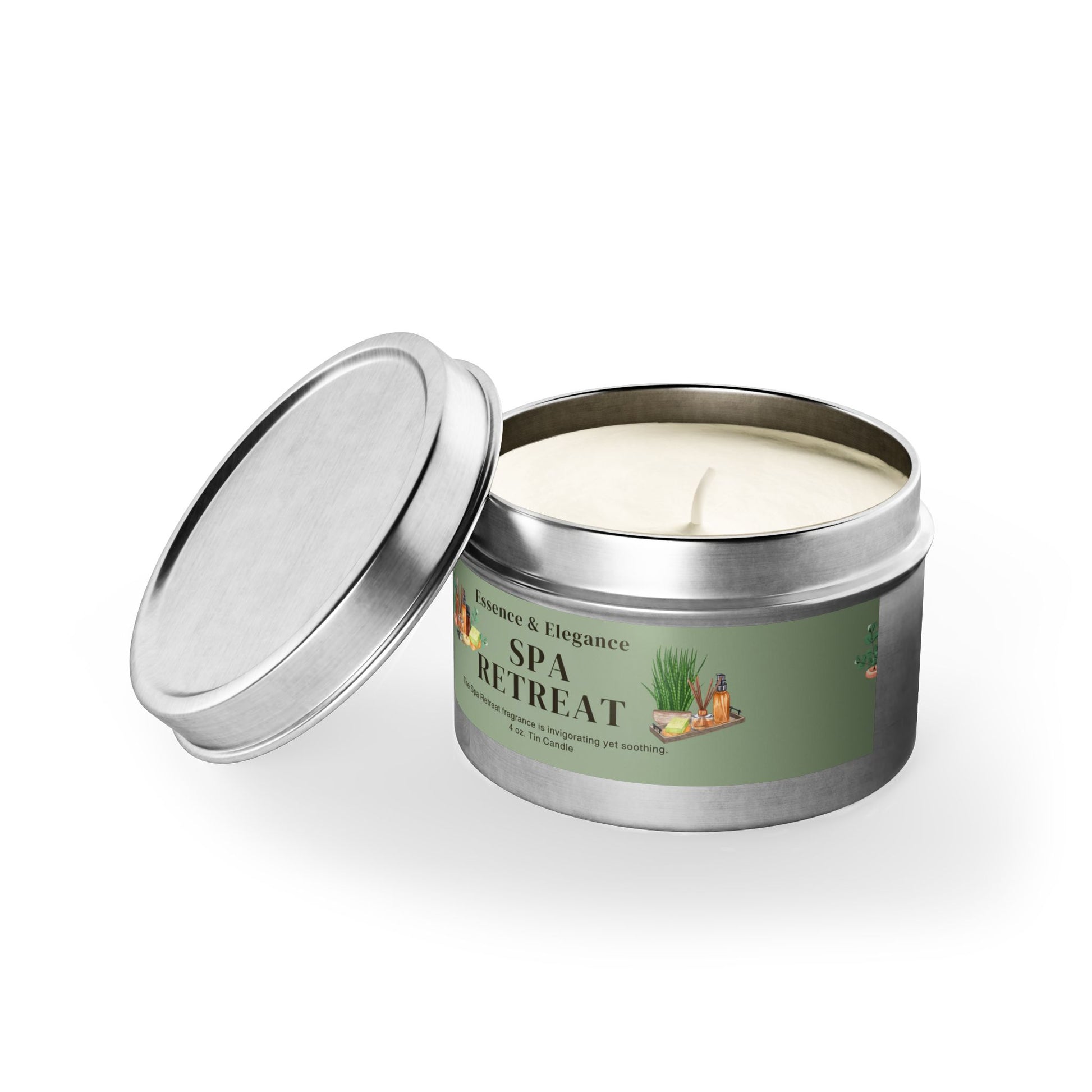 Spa Retreat Scented 4 oz. Tin Candle - Essence & Elegance