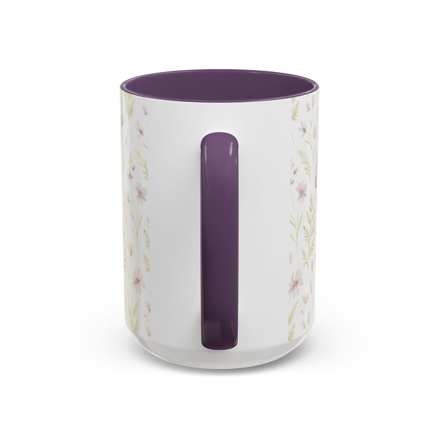 Botanical Floral Accent Coffee Mug - Gift for Her, Home Decor, Lavender, Nature Lover, Mother’s Day, Tea Lovers, Relaxation - Essence & Elegance