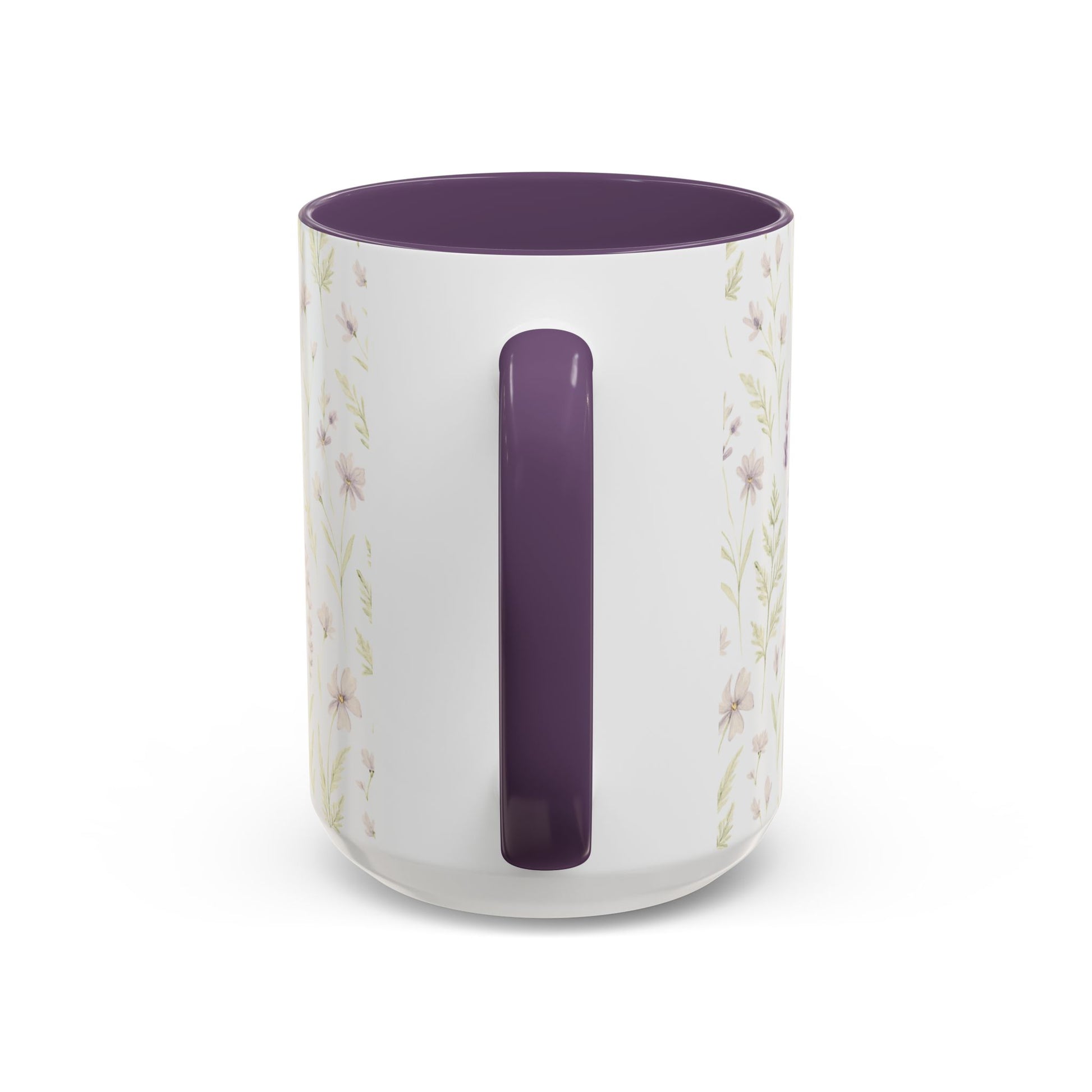 Botanical Floral Accent Coffee Mug - Gift for Her, Home Decor, Lavender, Nature Lover, Mother’s Day, Tea Lovers, Relaxation - Essence & Elegance