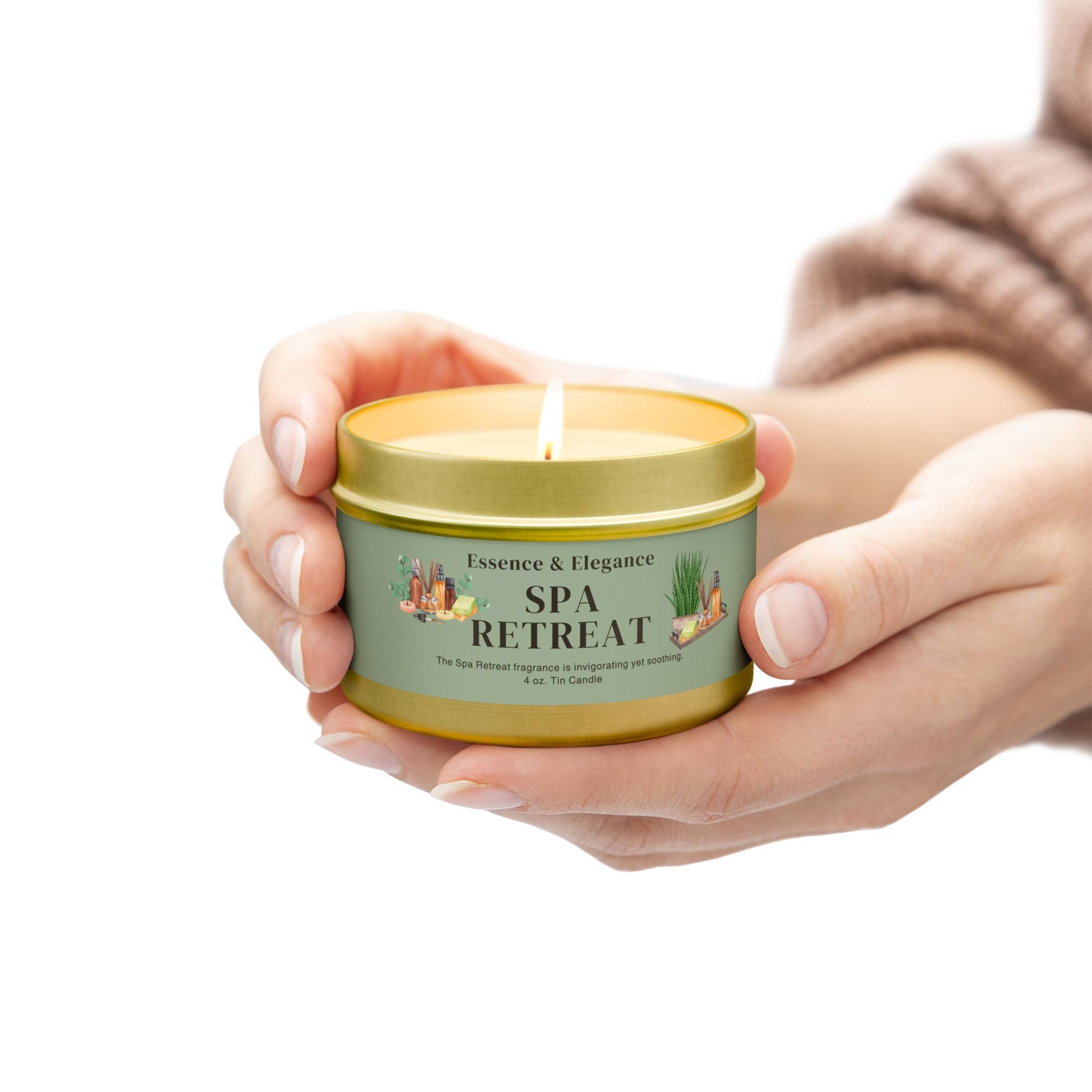 Spa Retreat Scented 4 oz. Tin Candle - Essence & Elegance