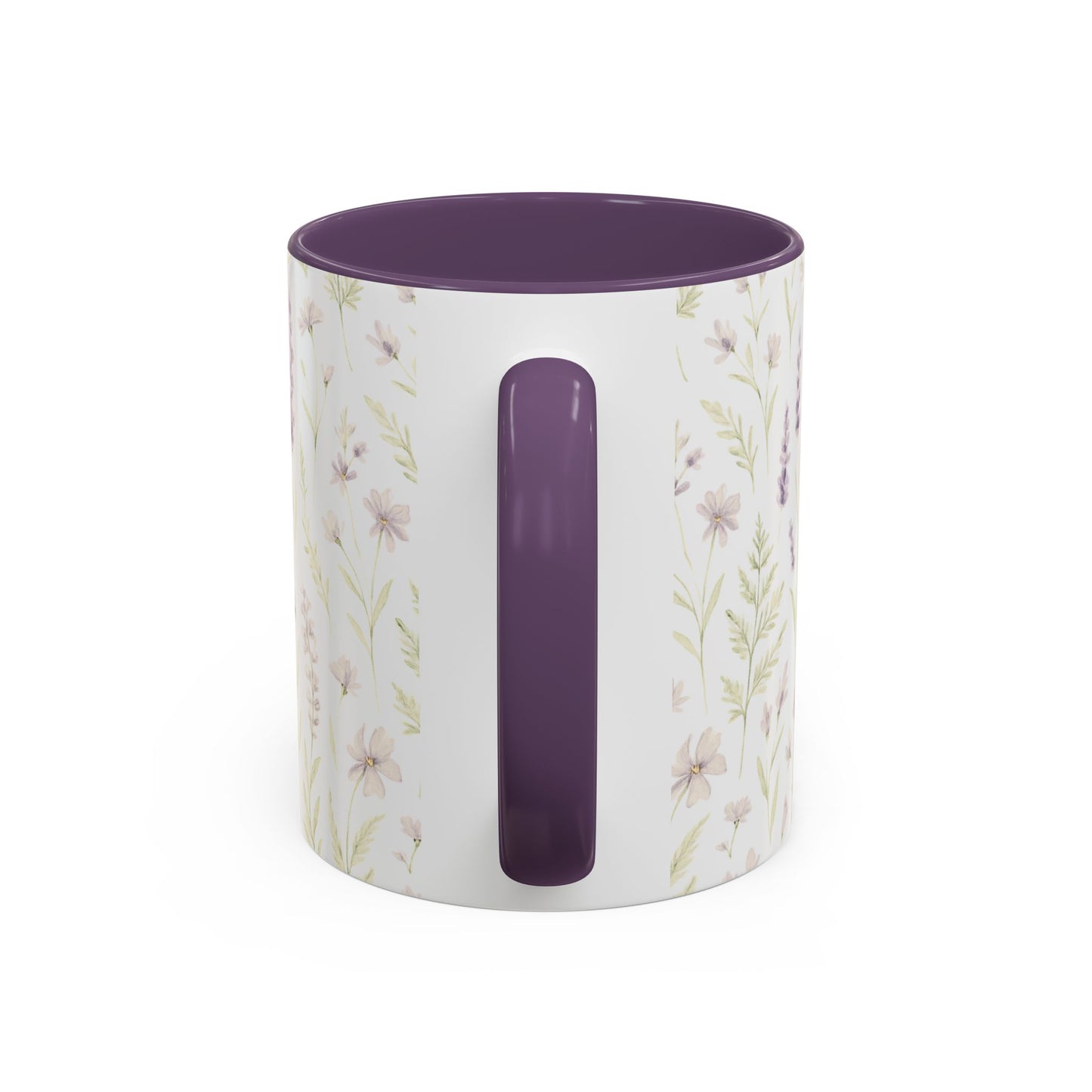 Botanical Floral Accent Coffee Mug - Gift for Her, Home Decor, Lavender, Nature Lover, Mother’s Day, Tea Lovers, Relaxation - Essence & Elegance