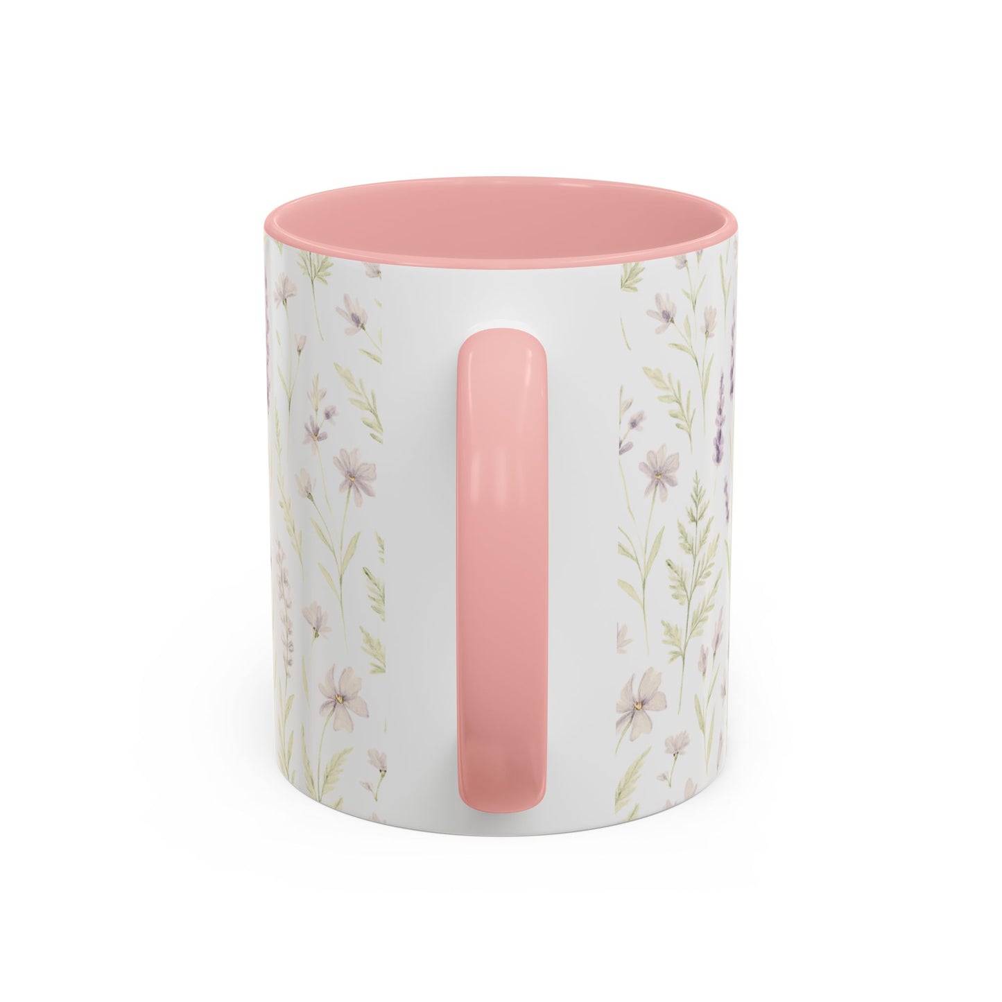 Botanical Floral Accent Coffee Mug - Gift for Her, Home Decor, Lavender, Nature Lover, Mother’s Day, Tea Lovers, Relaxation - Essence & Elegance
