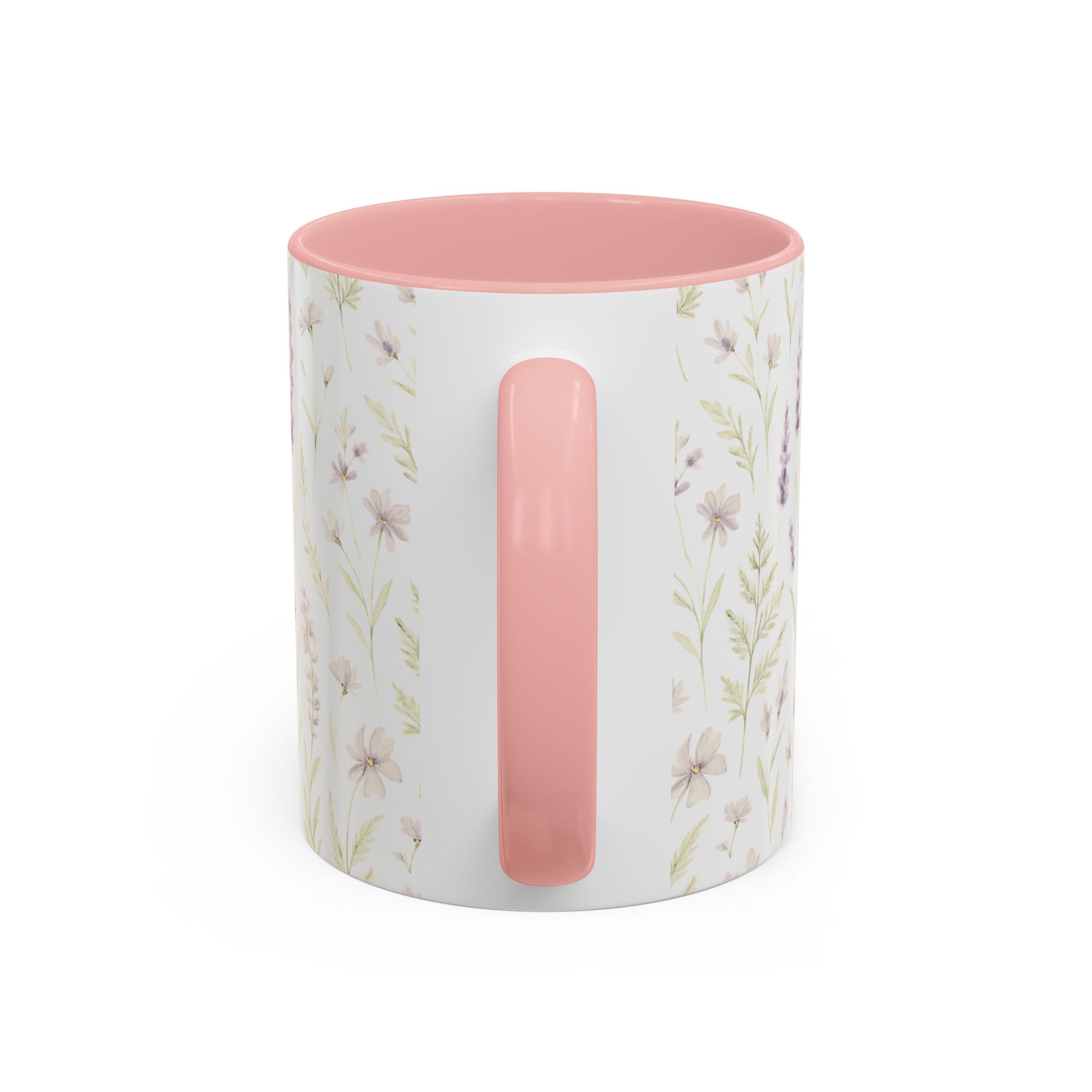 Botanical Floral Accent Coffee Mug - Gift for Her, Home Decor, Lavender, Nature Lover, Mother’s Day, Tea Lovers, Relaxation - Essence & Elegance