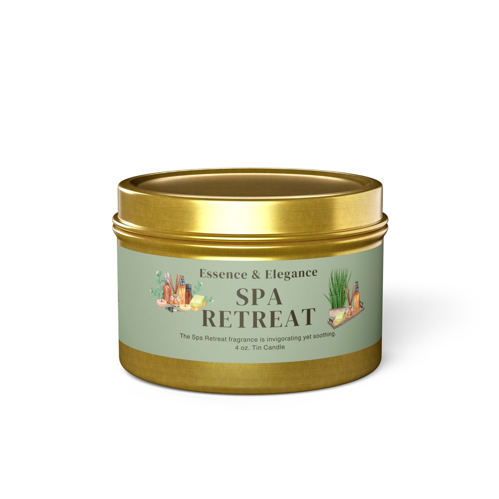 Spa Retreat Scented 4 oz. Tin Candle - Essence & Elegance