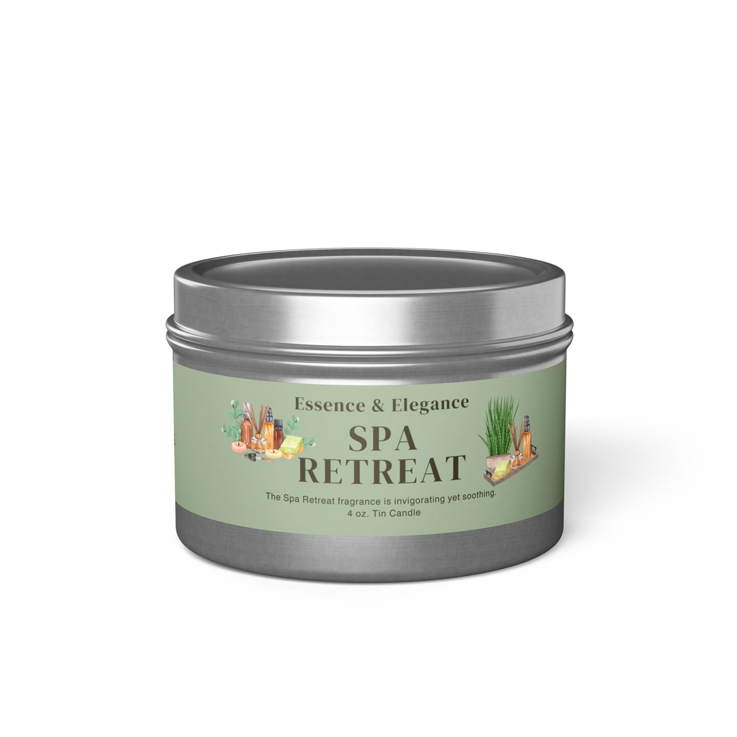 Spa Retreat Scented 4 oz. Tin Candle - Essence & Elegance