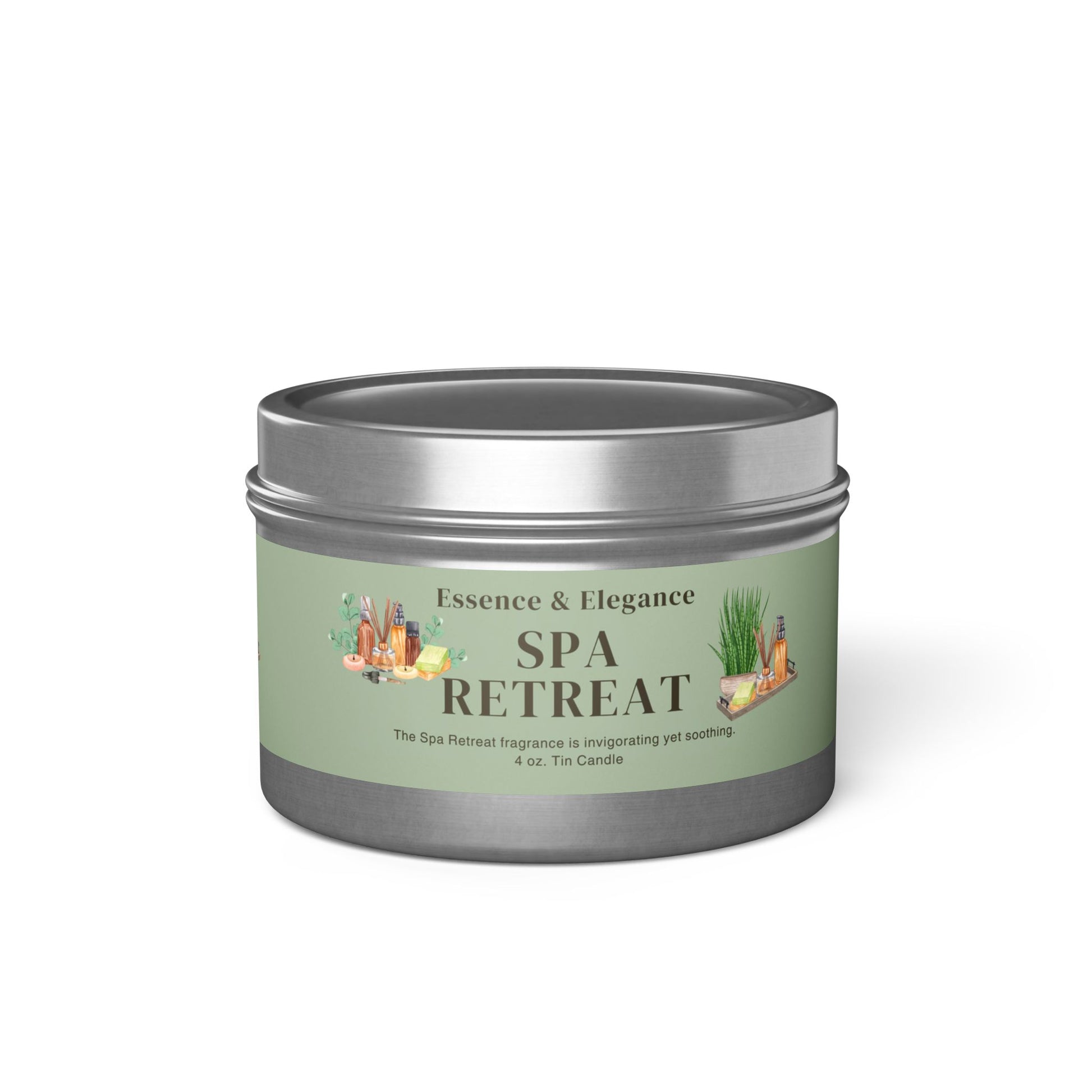 Spa Retreat Scented 4 oz. Tin Candle - Essence & Elegance