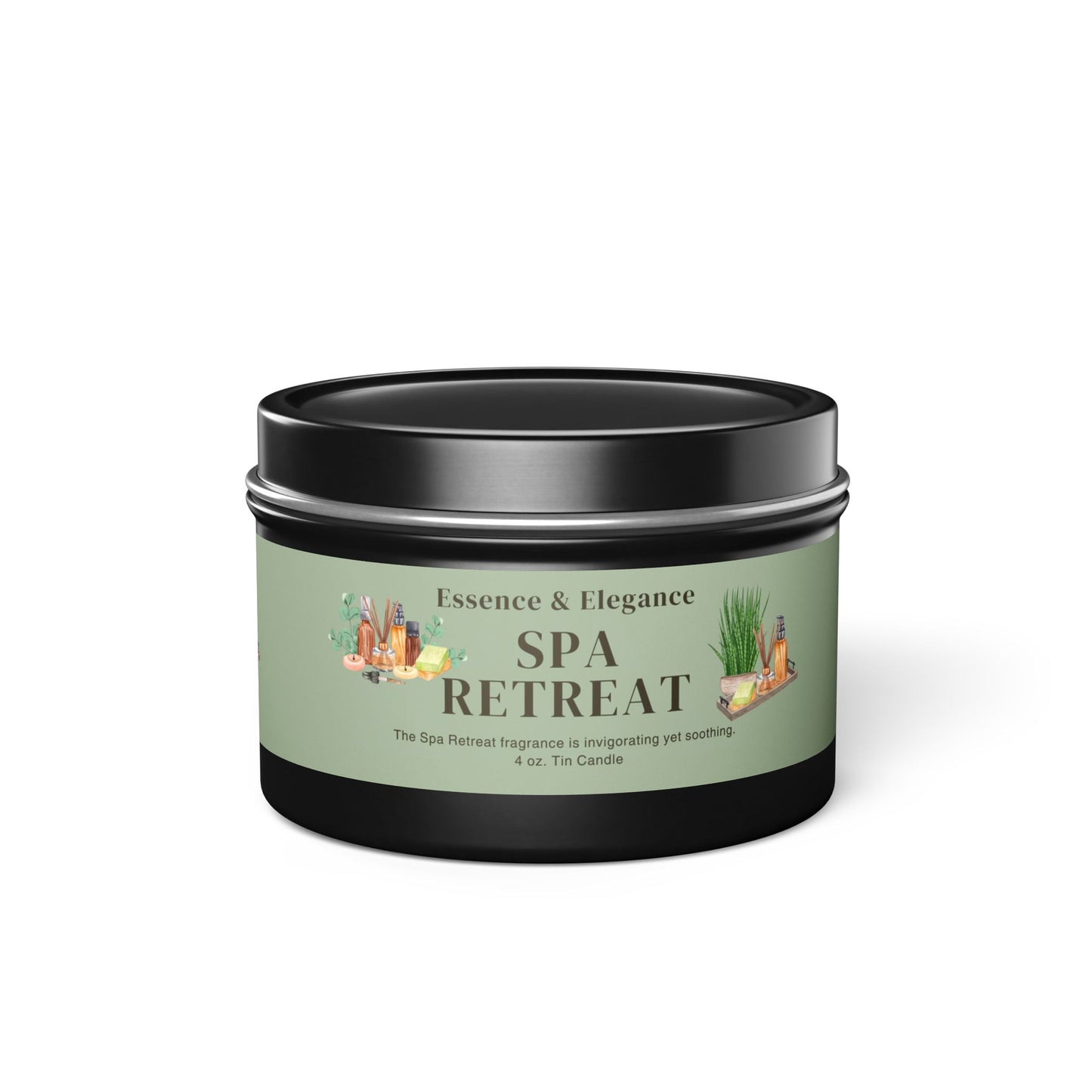 Spa Retreat Scented 4 oz. Tin Candle - Essence & Elegance