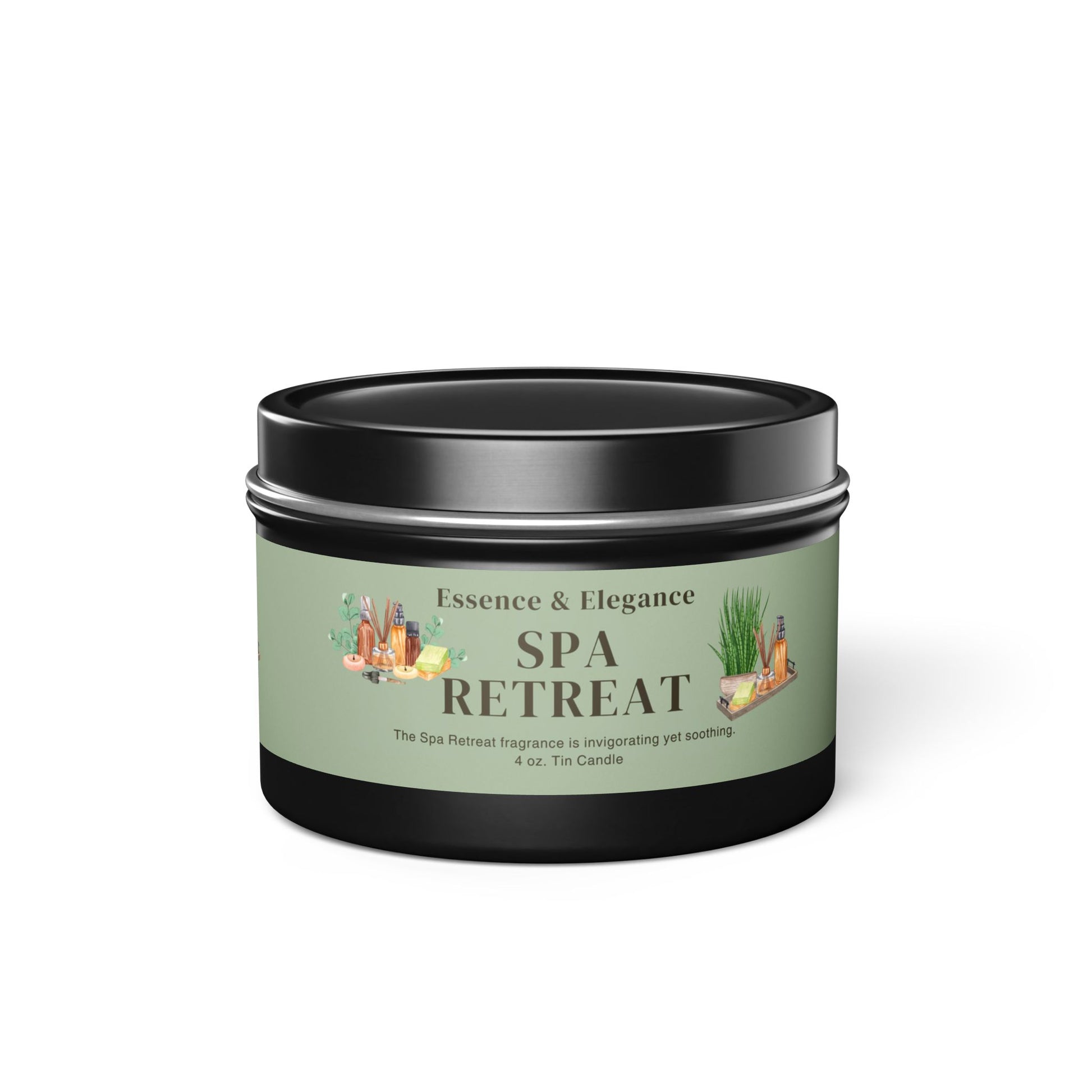 Spa Retreat Scented 4 oz. Tin Candle - Essence & Elegance
